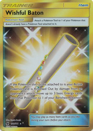 Wishful Baton (Secret) - 121/111 - SM  Crimson Invasion Holofoil