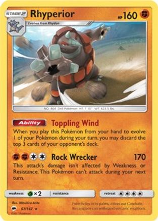 Rhyperior - 67/147 (SM Burning Shadows) 67 - Deck Exclusives