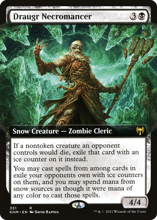 Draugr Necromancer (KHM-351) - Kaldheim: (Extended Art, snow)