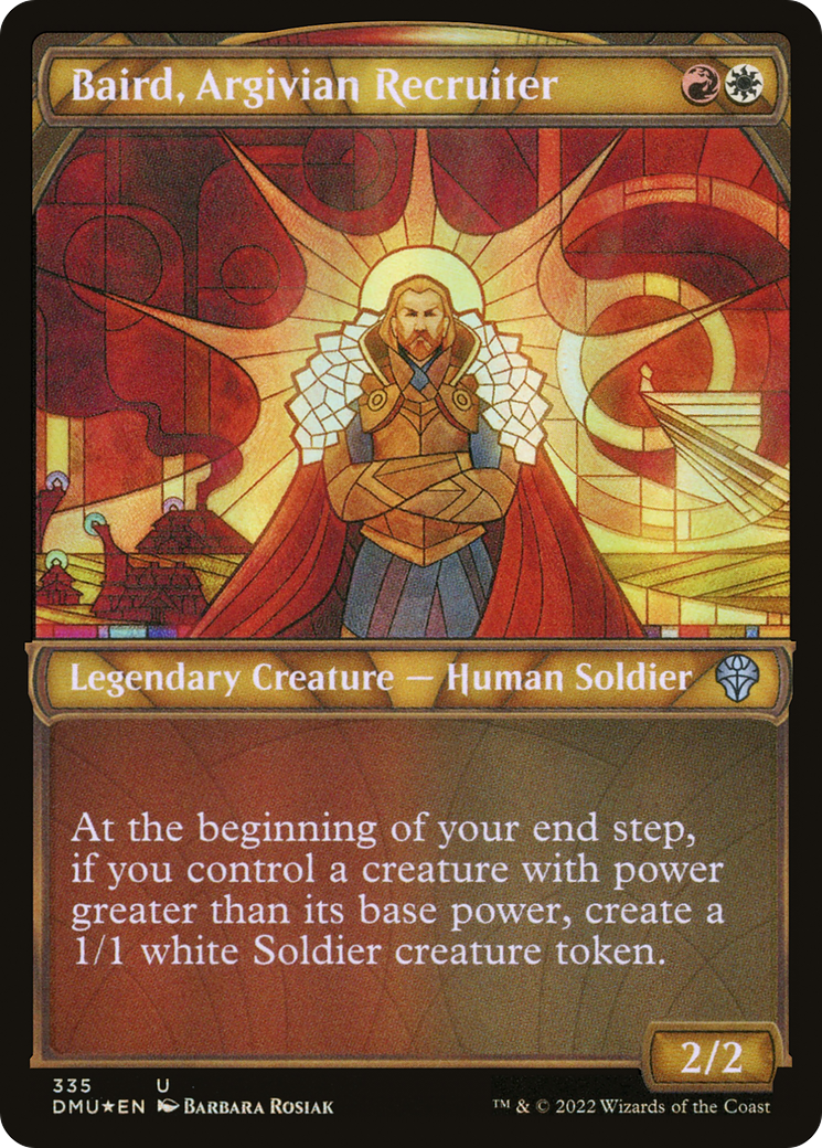 Baird, Argivian Recruiter (Textured Foil) (DMU-335) - Dominaria United: (Showcase) Foil