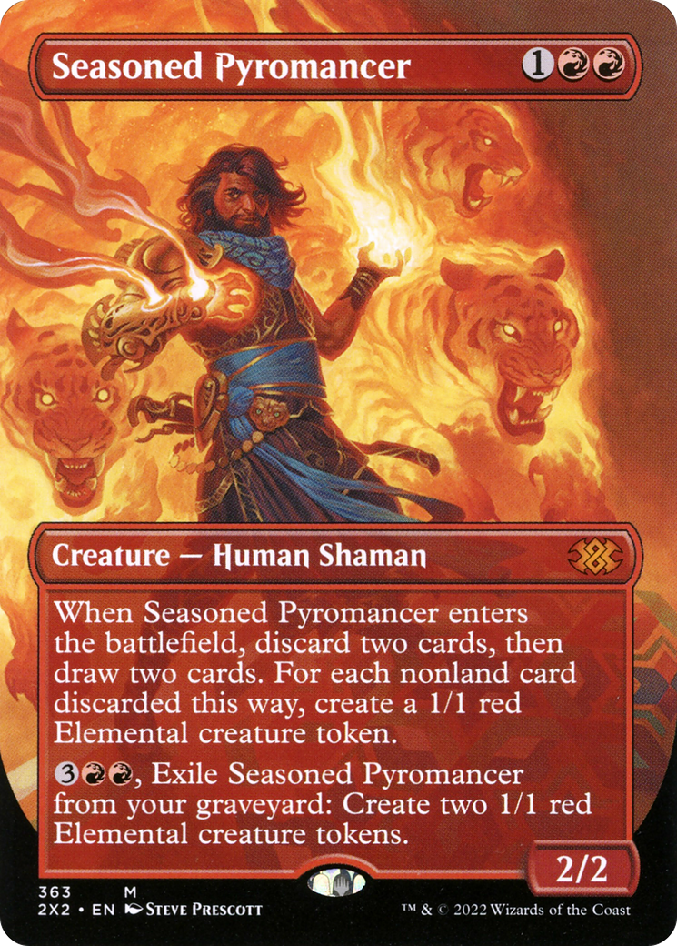 Seasoned Pyromancer (2X2-363) - Double Masters 2022 (Borderless) Foil