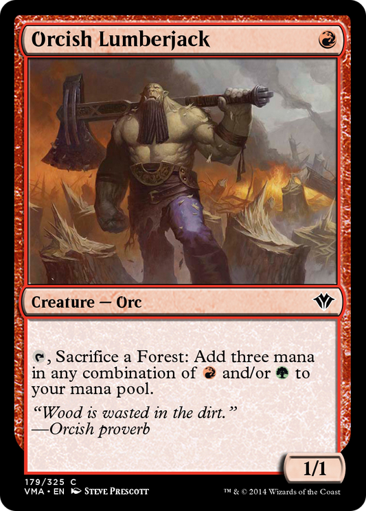 Orcish Lumberjack (VMA-179) - Vintage Masters