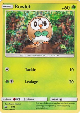 Rowlet 1/12 - McDonalds Collection 2017 Holofoil