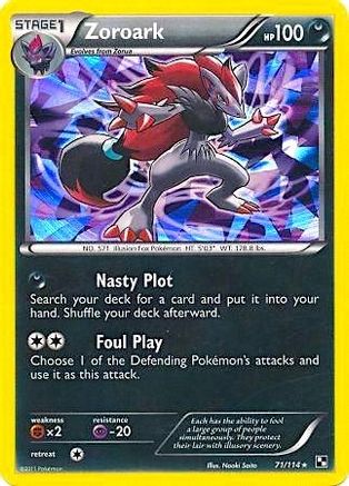 Zoroark - 71/114 (Cracked Ice Holo) 71 - Blister Exclusives Holofoil