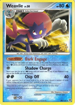 Weavile - 40/132 40 - Countdown Calendar Promos