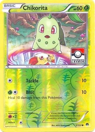 Chikorita - 1/122 (Pokemon League) 1 - League & Championship Cards Reverse Holofoil