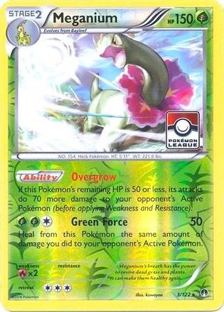 Meganium - 3/122 (Pokemon League) 3 - League & Championship Cards Reverse Holofoil