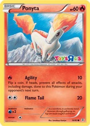 Ponyta - 14/83 (Toys R Us Promo) 14 - Miscellaneous Cards & Products Holofoil