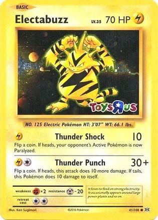 Electabuzz (Toys R Us Promo) (41/108) - Miscellaneous Cards & Products Holofoil - Promo