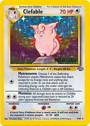 Clefable (Prerelease) - 001/64 - WoTC Promo Holofoil - Promo