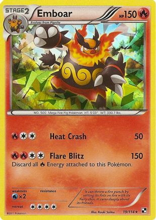 Emboar 019/114 - Deck Exclusives Holofoil - Holo Rare