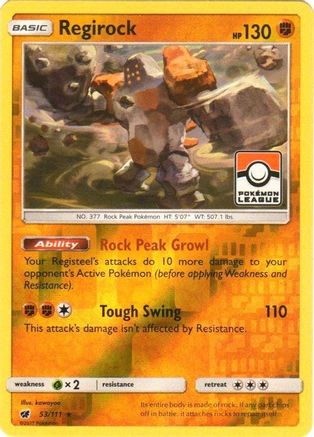 Regirock - 53/111 (Pokemon League) 53 - League & Championship Cards Reverse Holofoil