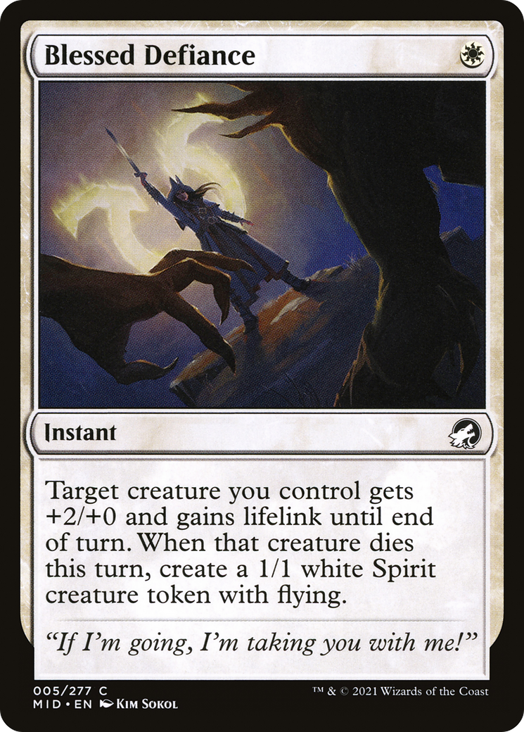 Blessed Defiance (MID-005) - Innistrad: Midnight Hunt