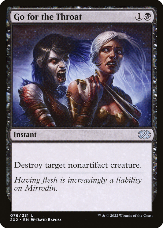 Go for the Throat (2X2-076) - Double Masters 2022 Foil