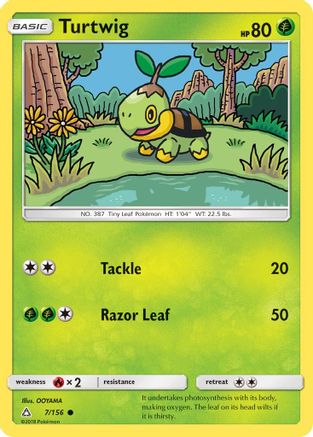 Turtwig (7)  - SM  Ultra Prism Reverse Holofoil