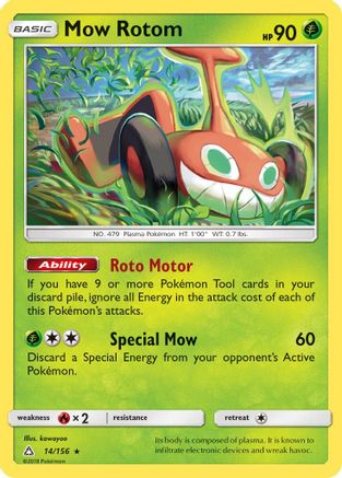 Mow Rotom (14/156) - SM  Ultra Prism  - Rare