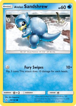 Alolan Sandshrew (28/156) - SM  Ultra Prism  - Common
