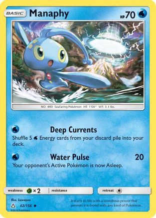 Manaphy (42/156) - SM  Ultra Prism Reverse Holofoil - Uncommon