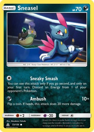 Sneasel - 073/156 - SM  Ultra Prism Reverse Holofoil