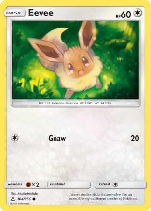 Eevee (104) 104/156 - SM  Ultra Prism Normal - Common