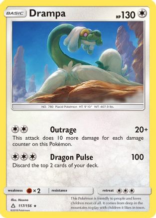 Drampa 117 - SM  Ultra Prism Reverse Holofoil - Holo Rare