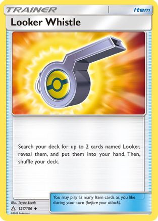 Looker Whistle (127/156) - SM  Ultra Prism Reverse Holofoil - Uncommon