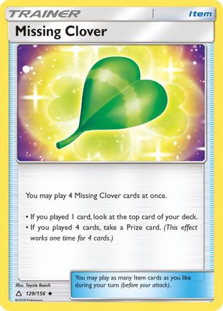 Missing Clover (129/156) - SM  Ultra Prism  - Uncommon