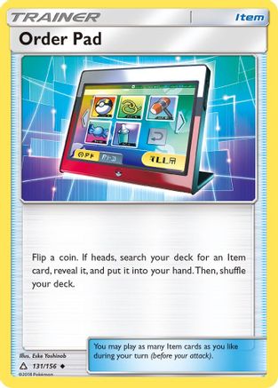 Order Pad (131/156) - SM  Ultra Prism Reverse Holofoil - Uncommon