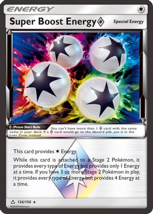 Super Boost Energy Prism Star - 136/156 - SM  Ultra Prism Holofoil