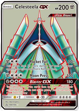 Celesteela GX (Full Art) (144/156) - SM  Ultra Prism Holofoil - Ultra Rare