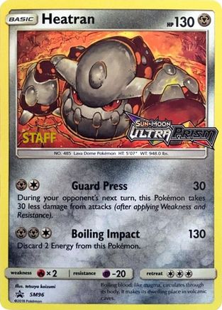 Heatran (Prerelease) [Staff] (SM96) - SM Promos Holofoil - Promo