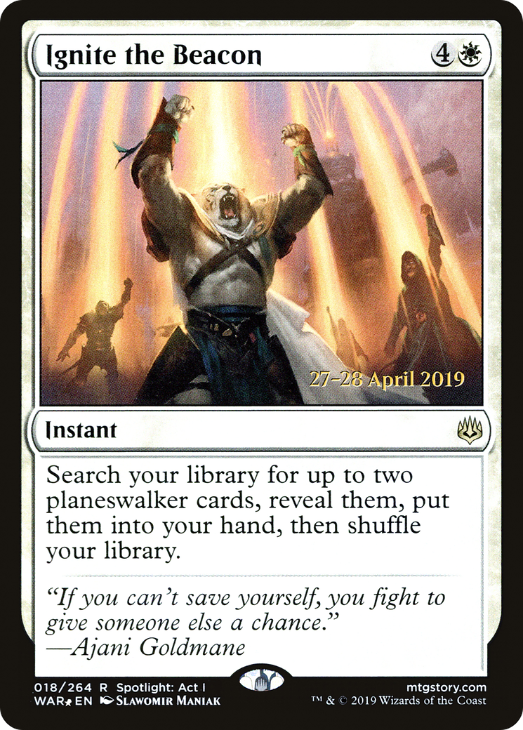 Ignite the Beacon (PRE-18S) - War of the Spark Promos (Prerelease) Foil