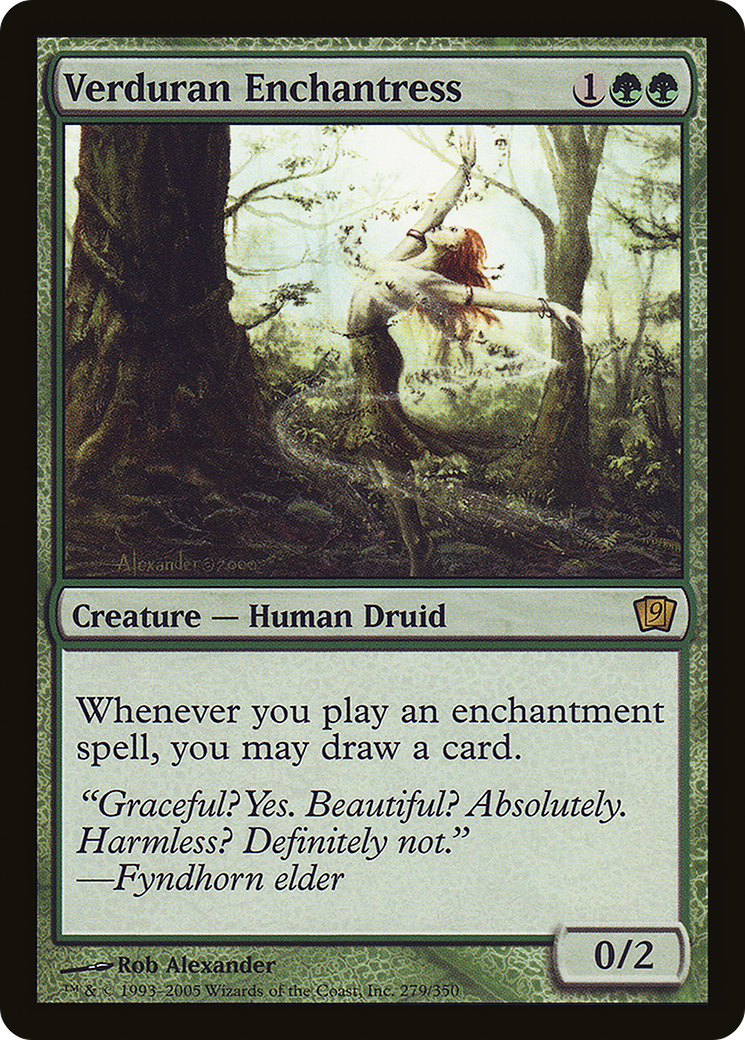 Verduran Enchantress (9ED-279★) - Ninth Edition Foil