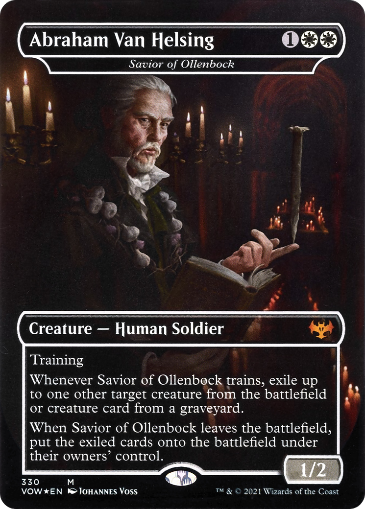 Savior of Ollenbock  (Borderless)(VOW-330) - Innistrad: Crimson Vow / Abraham Van Helsing Foil