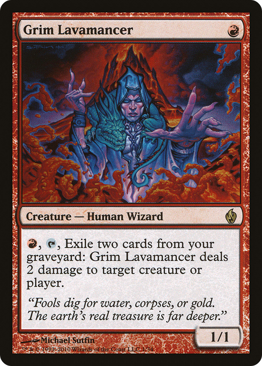 Grim Lavamancer (PD2-001) - Premium Deck Series: Fire and Lightning Foil