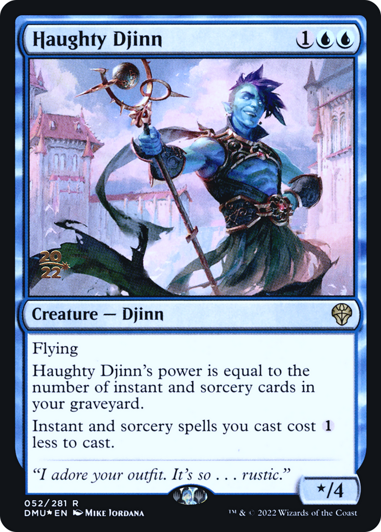 Haughty Djinn (PRE-052) - Dominaria United Promos (Prerelease) Foil