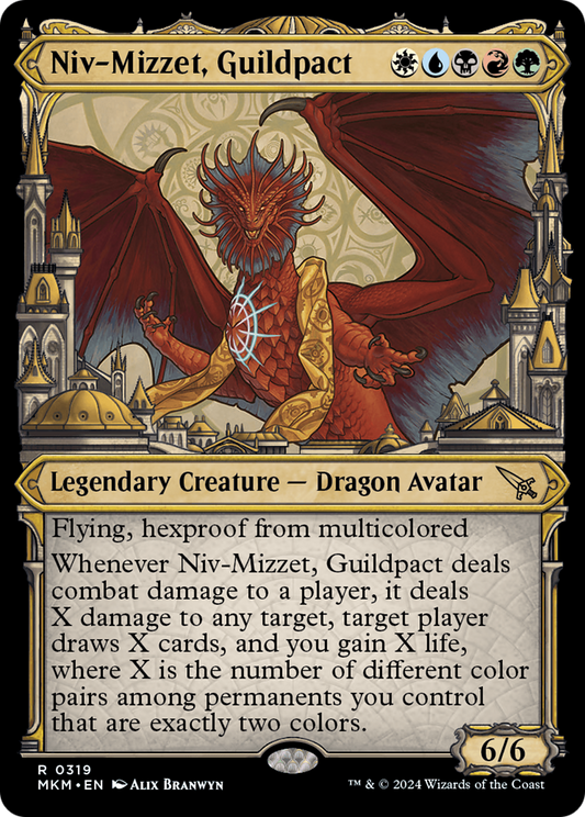 Niv-Mizzet, Guildpact (MKM-319) - Murders at Karlov Manor: (Showcase) Foil