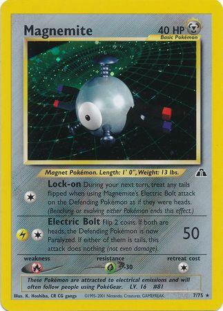 Magnemite 007/075 - Neo Discovery Unlimited Holofoil - Holo Rare