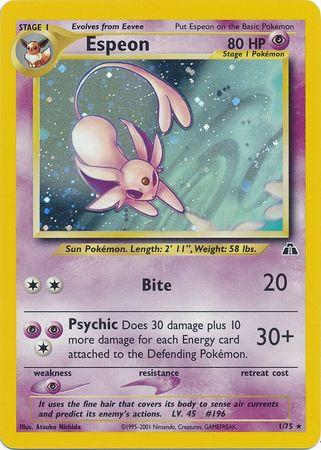 Espeon 001/075 - Neo Discovery Unlimited Holofoil - Holo Rare
