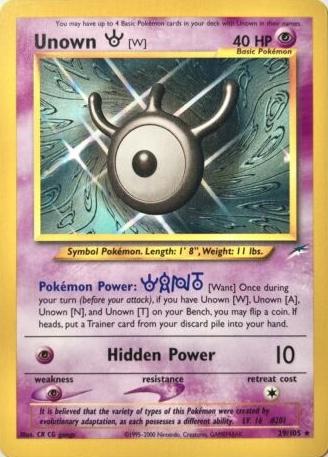 Unown [W] 029/105 - Neo Destiny Unlimited - Rare