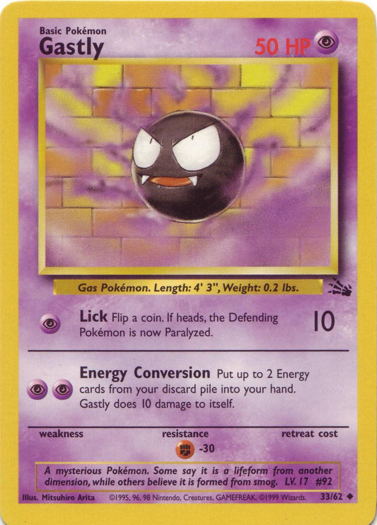 Gastly 033/062 - Fossil Unlimited - Uncommon