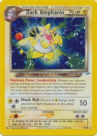 Dark Ampharos 001/105 - Neo Destiny Unlimited Holofoil - Holo Rare