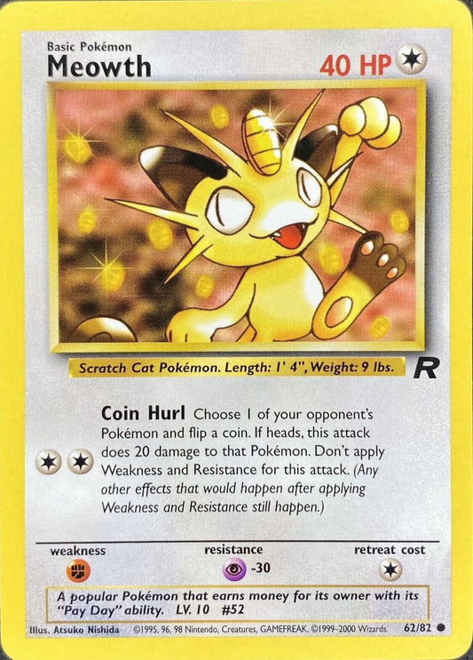 Meowth (62/82) - Team Rocket Unlimited - Common