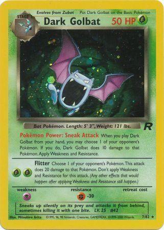Dark Golbat 007/082 - Team Rocket Unlimited Holofoil - Holo Rare