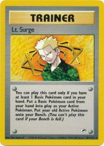 Lt. Surge 101/132 - Gym Heroes Unlimited - Rare