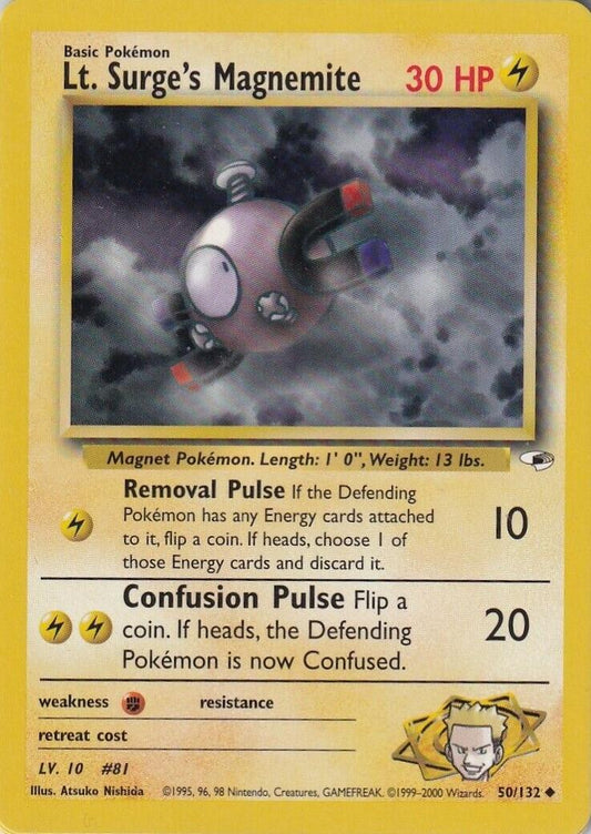 Lt. Surge's Magnemite 050/132 - Gym Heroes Unlimited - Uncommon