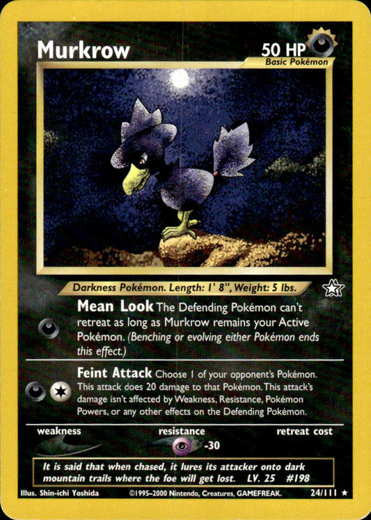 Murkrow 024/111 - Neo Genesis Unlimited - Rare