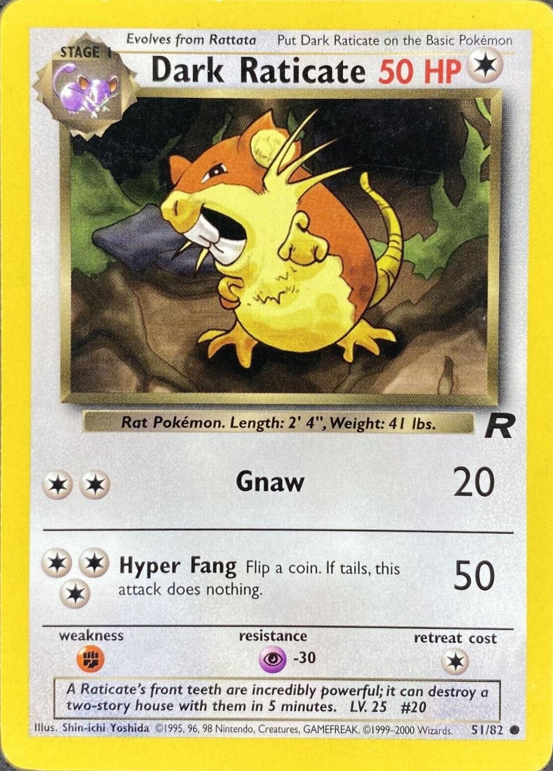 Dark Raticate 051/082 - Team Rocket Unlimited - Common