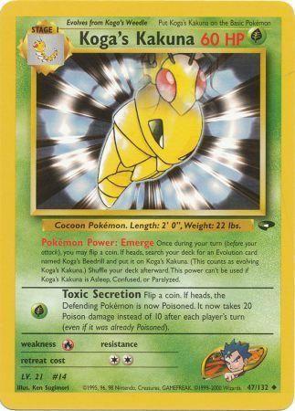 Koga's Kakuna 047/132 - Gym Challenge Unlimited - Uncommon