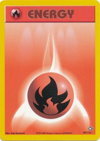 Fire Energy 107/111 - Neo Genesis Unlimited - Common